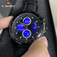 Naviforce NF9197L นาฬิกาข้อมือควอตซ์ดิจิทัล อิเล็กทรอนิกส์ มีไฟ Led กันน้ํา หรูหรา สําหรับผู้ชาย