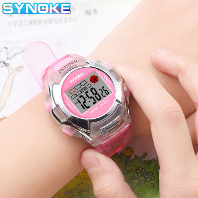 SYNOKE Kids Sport Watch Children LED Digital Watches Chronograph Silicone Strap Waterproof Girl Boy Wristwatch Clock Stopwatch