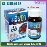 Viên uống bổ sung Calci Nano D3,MK7 Tảo biển đỏ Giúp phát triển chiều cao ở trẻ, giảm loãng xương ở người lớn- thành phần Calci 600mg-.Hộp 30 viên thumbnail