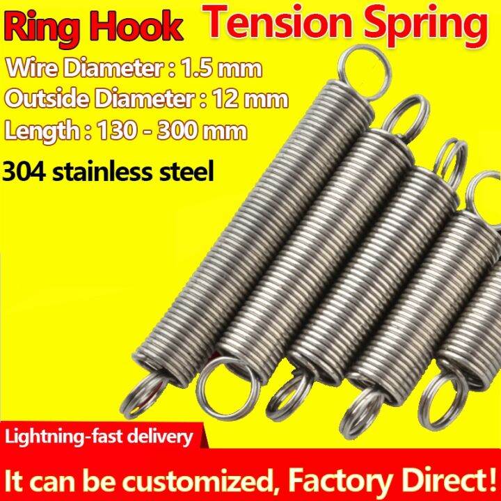 304-stainless-steel-ring-hook-tension-spring-pullback-spring-extension-coil-spring-wire-diameter-1-5mm-outer-diameter-12mm