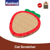 Kanimal Cat Toy ของเล่นแมว ที่ลับเล็บแมว รุ่น Strawberry สำหรับแมวทุกสายพันธุ์ Size S ขนาด 35x29.5x2.5 ซม. แถมฟรี! Catnip กัญชาแมว