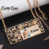 Cring Coco Polynesian Female Custom Letter Name Necklace Personalised Photo Pendant Hawaiian Necklaces for Women Free Shipping