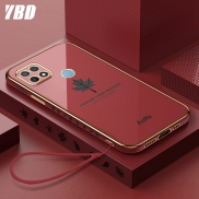 YBD Straight Edge Plating Phone case For OPPO A15 A15S casing