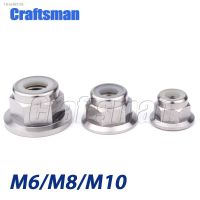 ☋ 1Pcs Craftsman Titanium Nuts M6 M8 M10 Flange Lock Nuts Ti Nylon Lock Nuts for Motorcycle Bike Car Ti Fasteners