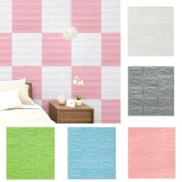 ஐ✼♀ 35x30cm 3D Wall Stickers Imitation Brick Home Decoration Wallpaper Living Room Self Adhesive Foam Wall Sticker DIY Bedroom Decor