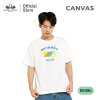 ห่านคู่ Canvas เสื้อยืด Oversize พิมพ์ลายหมากฝรั่ง ห่านคู่