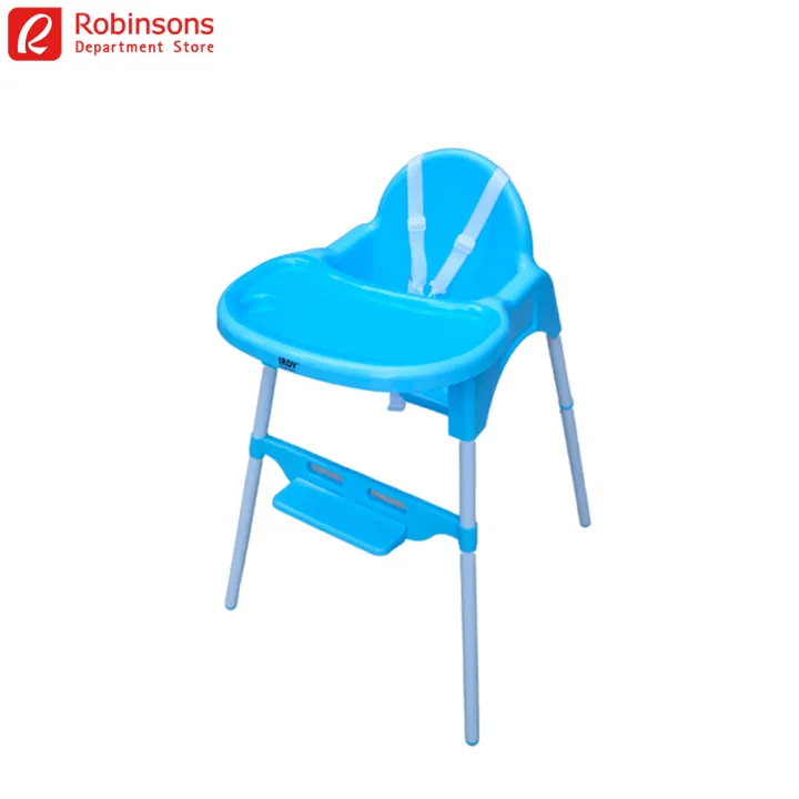 Irdy Adjustable Height High Chair with upper Tray (Blue) Lazada PH