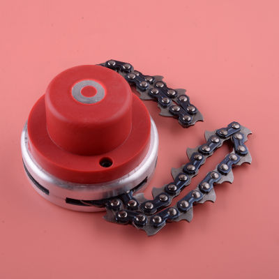 Red Trimmer Head Chain Tool For Home Garden Grass Brush Cutter Asoline Lawnmower with 10x1.25 Axle and Straight Shaft Puncher