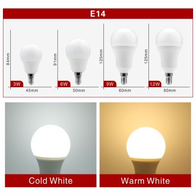 2pcslot LED Bulb E27 E14 20W 18W 15W 12W 9W 6W 3W Lampada LED Light AC 220V Bombilla Spotlight Lighting ColdWarm White Lamp