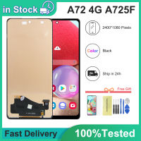 100 ทดสอบ AAA + คุณภาพสำหรับเหมาะสำหรับ Samsung Galaxy A72 4กรัมจอแสดงผล LCD Touch Screen Digitizer สมัชชาสำหรับเหมาะสำหรับ Samsung A725F A725F Ds A725M