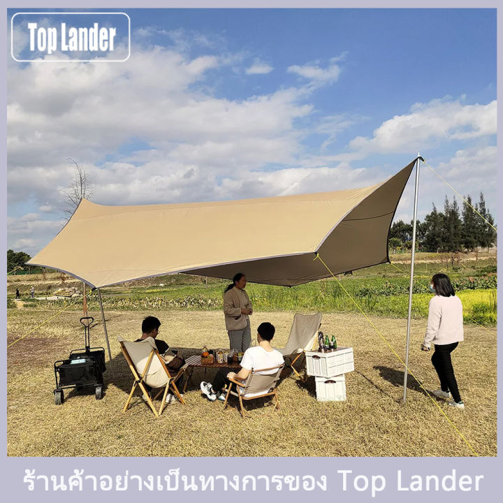 top-lander-cod-ขนาดใหญ่ฟลายชีท5-1x5-1m-แปดเหลี่ยมกันสาดขนาดใหญ่กันสาดแคมป์ปิ้ง-หลังคาศาลาสวน-fly-sheet-สำหรับ-6-ถึง-8-คน