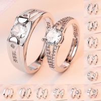 39 Designs Cincin perak Cincin couple silver 925 original Diamond ring Adjustable rings