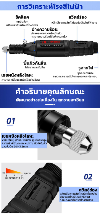 เครื่องเจียร์-mini-สว่านจิ๋วไฟฟ้า-ปรับความเร็วได้-แถมเครื่องประดับ23ชิ้น-ขัด-แกะสลัก-กำจัดสนิม-เจาะ-ตัด-เครื่องเดียวก็พอ-สว่านเล็ก-สว่านมือจิ๋ว-สว่านไฟฟ้าเล็ก-เครื่องเจียร์สายอ่อน-เครื่องเจีย-เจียร์ไฟ