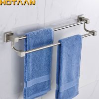 ●▫☌ . Double Towel Bar/Towel Holder 304 Stainless Steel MadeChrome Finish Bathroom hardwareBathroom accessories