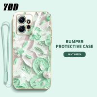 YBD เคสโทรศัพท์ดีไซน์ใหม่ สำหรับ Xiaomi Redmi Note 12 4G 5G Note12เทอร์โบโน้ต12Pro 5G Note12 Pro + Note 12S POCO X5 PRO 5G เคสชุบน้ำมันเคสพิมพ์ลายดอกไม้พร้อมฟรีสายคล้อง Redmi 12 POCO M6 Pro