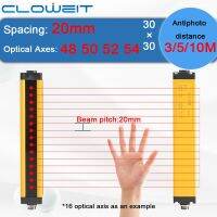 Cloweit ความปลอดภัยแสงม่าน APS30 3510เมตรป้องกันสวิทช์ตาแมวเซ็นเซอร์พื้นที่48-54คาน20มิลลิเมตรตะแกรงอุปกรณ์รักษาความปลอดภัย24โวลต์