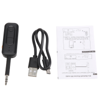 2 in 1 Receiver Transmitter 5.2 Bluetooth 3.5mm AUX Stereo Wireless Audio Adapter with Mic for Headphone TV Audio