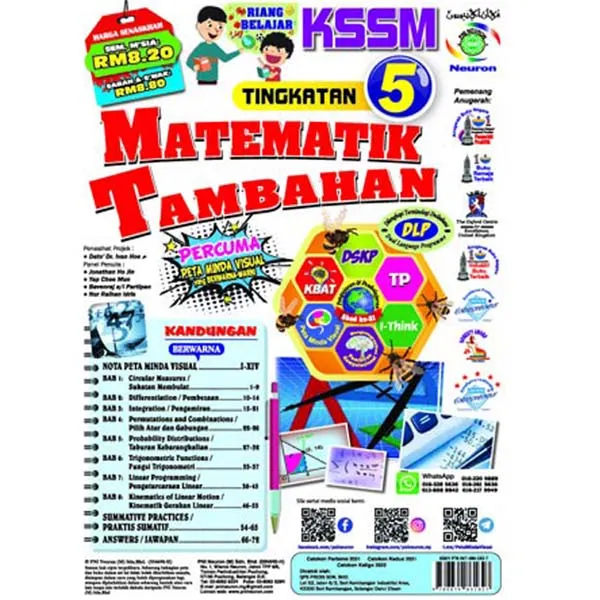 Buku Latihan Tingkatan 5 Matematik Tambahan Dwibahasa Kssm Lazada