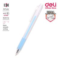 ปากกาลูกลื่นแบบกด หมึกน้ำเงิน Deli Q13 Ballpoint Pen ขนาดเส้น 0.7mm