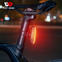 ▥۞✹ WEST BIKING USB Rechargeable Bicycle Rear Light Road Bike LED Tail Light Bar High Visibility Cycling Flash Light MTB Accessories