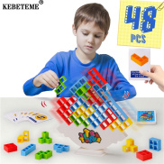 KEBETEME Stacking Blocks Balance Puzzle Board Game Stacking Building