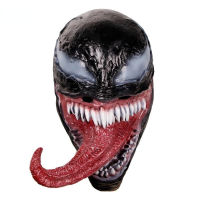 Halloween Dark Cosplay Superhero Venom Long Tongue Latex Horror Mask Halloween