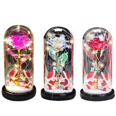 Christmas Tree Music Box Musical Christmas Snow Globe Battery Operated Mini Christmas Tree in Glass Dome with LED String Lights Christmas Birthday Girl Women Valentines Gifts agreeable