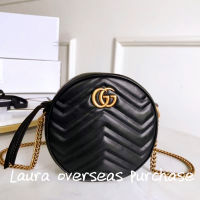 pre order Brand new authentic，GUCCI，GG Marmont mini round shoulder bag，crossbody bag，Shoulder Bags