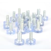 【cw】 10pcs Feet Adjustable Transparent Screw M6/M8x18mm Leveling Table Height Leg Floor Anti slip