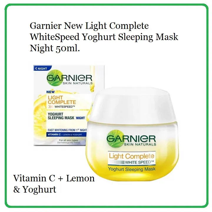 Garnier Light Complete WhiteSpeed Yoghurt Sleeping Mask (Night) 50ml ...