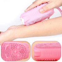 Body Scrubber Bath Sponge Shower Brush Double-sided Massage Silicone Scrubber Exfoliating Body Wash Cleaner Bathroom Accessories