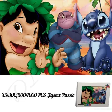 Jigsaw Puzzles 300/500/1000PCS Wooden Puzzles Disney Lilo & Stitch Wall Art  Poster Kid Educational