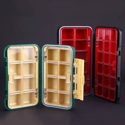 【LZ】☃✱✒  Portable Fishing Bead Hook Holder Waterproof Bait Lure Hook Boxes Compartments Shockproof Double Buckle Fishing Gear Accessories