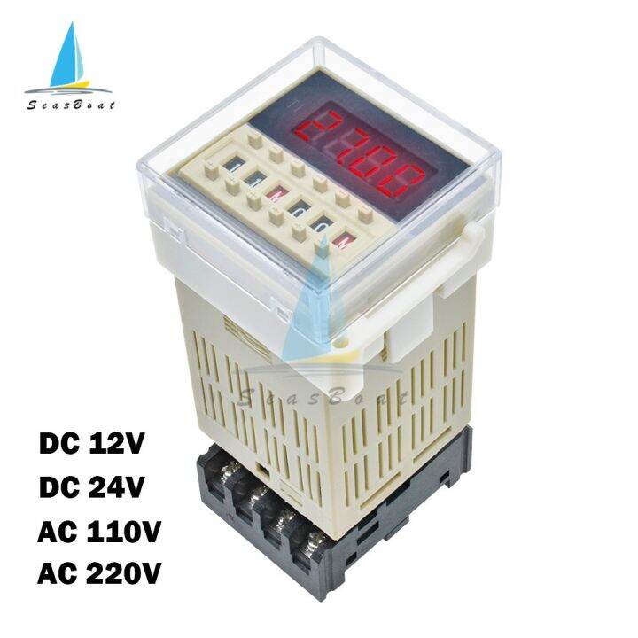 AC 110V 220V DC 12V 24V DH48S S Digital Time Delay Relay Timer