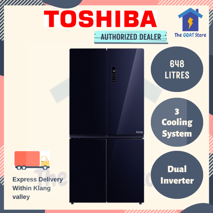 [Delivery and Install] Toshiba 648 litres 4 Door Refrigerator Fridge