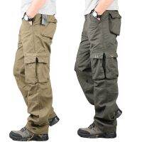 Plus Size 28-44 Men Muti Pocket Cargo Long Pants Casual Fashion Loose Outdoor Tactical Military Trousers