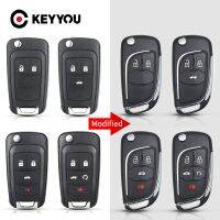 KEYYOU เคส10X แก้ไขเปลือกกุญแจรถยนต์แบบกดปุ่มสำหรับ Chevrolet Cruze Epica Lova Camaro Impala สำหรับ Opel 2/3/4/5ปุ่มเคส HU100