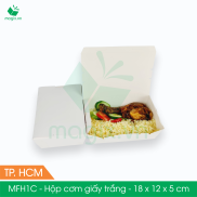 MFH1C - 500 Hộp giấy trắng đựng đồ ăn