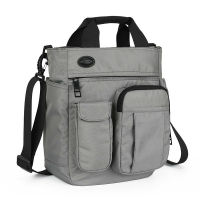 Men Multifunctional Shoulder Messenger Bag with Headphone Hole Waterproof Nylon Travel Handbag Large Capacity Storage Bags