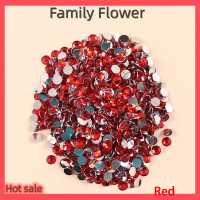 Family Flower Flash Sale 5MM 1000pcs rhinestone AB Milk Jelly flatback เรซิ่นคริสตัลสำหรับเสื้อผ้า/เล็บ Art