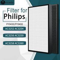 ชุดเปลี่ยนแผ่นกรอง HEPA FY3433 FY3432ตัวกรองคาร์บอนที่เปิดใช้งานสำหรับ Philips เครื่องกรองอากาศ AC3252 AC3254 AC3256 AC3259 A3258 AC3260