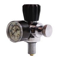 PCP Scuba Charging Valve Air Filling Station Adapter with 400Bar 6000Psi Gauge M18X1.5 Threads