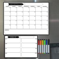 Erasable Magnetic Schedule Chalkboard Refrigerator Monthly Weekly Planning Board Meet Schedule Board Office Supplies wholesales