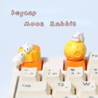 Keycap Moon Rabbit For Cherry MX Mechanical Gaming Keyboard Cute Stereo ESC Cartoon Pink Personalized Keycap