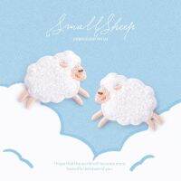 ◕ↂ☊ Cute White Plush Sheep Embroidered Cloth Stickers Clothes Handbook Protective Shell Decoration Fashion Versatile Patch Stickers Self-Adhesive