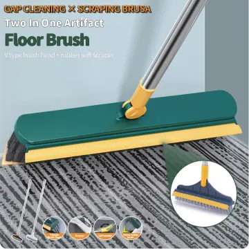 1pc V-shaped Crevice Brush, Bathroom Long Handle Brush, Floor