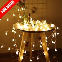 Lennie1 Led Ball String Lights USB/Battery Operated Outdoor Globe Fairy Light for Wedding Halloween Garden Christmas Decor