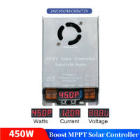 U40 450W MPPT Solar Booster Controller 12V ~ 50V อินพุต Step-Up ชาร์จสำหรับ24V 36V 48V 60V 72V ตะกั่วกรดเจล