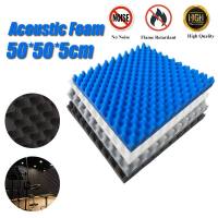 4PCS 500x500x50mm Soundproofing Foam Acoustic Foam Sound Treatment Studio Room Absorption Tiles Polyurethane foam Wall Panels