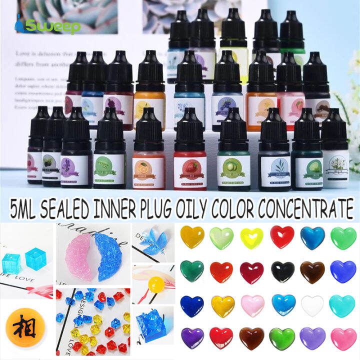 Epoxy Resin Color Dye Pigment 24 Colors Condensed Liquid Colorant with ...